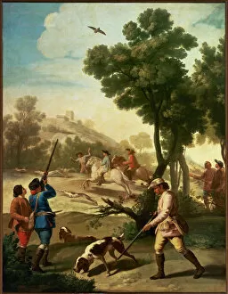Francisco Collection: Hunting Party, 1775, by Francisco de Goya
