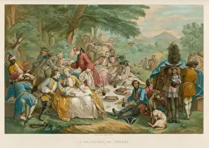 Hunting party picnic