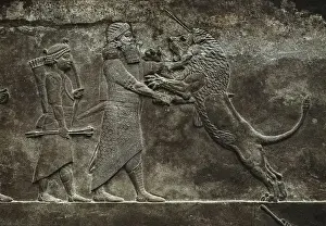 Nineveh Prints: Hunting scenes Assyrian relief