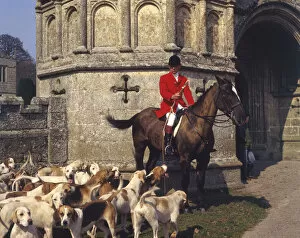 Huntsman and foxhounds, Bodmin, Cornwall