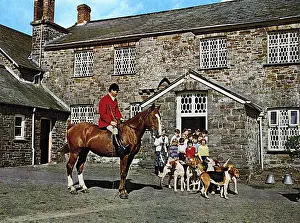Leaded Prints: Huntsman and hounds, Winkleigh, Devon