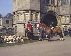 Huntsman Prints: Huntsmen and foxhounds, Bodmin, Cornwall