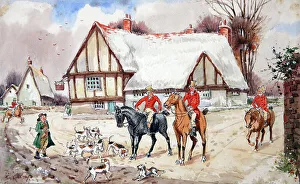Kennedy Prints: Huntsmen and hounds