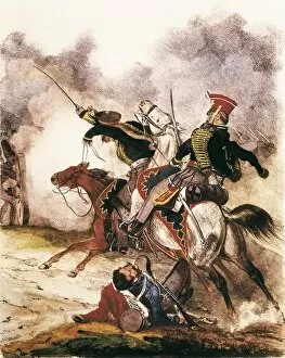 Lithographs Gallery: Hussar Guard Regiment, Plate 19 from Armed Forces