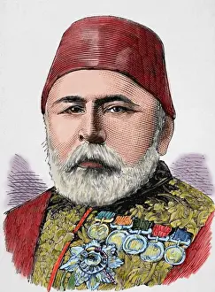 Americana Prints: Hussein Awni pasha (1819 1876). Was a Turkish general and st