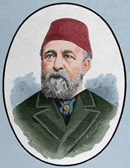 Images Dated 23rd January 2013: Hussein Sermed Affendi (1830-1886). Turkish diplomat. Engrav