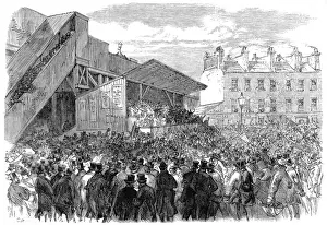 The Hustings in Borough Road, Southwark, 1870