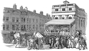 Images Dated 13th November 2004: The Hustings at Southwark Town Hall, London, 1852