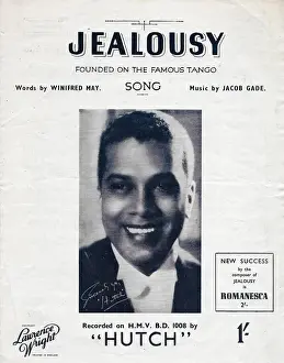 Hutchinson Prints: Hutch music sheet for Jealousy