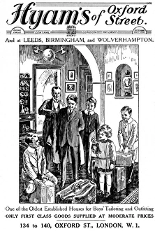 Hyams of Oxford Street, boys outfitters, advertisement