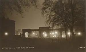 Gaslight Prints: Hyde Park Corner at Night, London