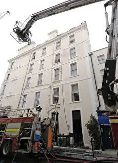 A hydraulic lift in action, London Fire Brigade