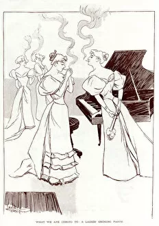 Changing Gallery: Hypothetical female smoking party, May 1894