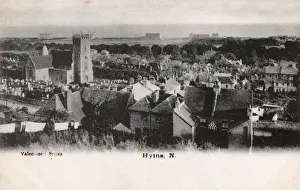 Transept Prints: Hythe, Kent - view looking out to sea