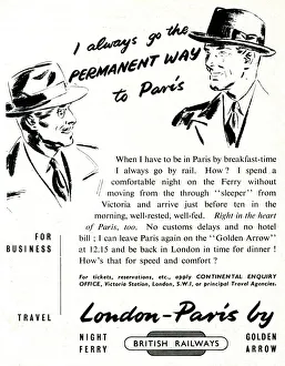 Images Dated 1st October 2019: I always go the Permanent Way to Paris - Business Travel