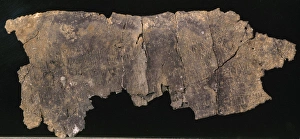 Iberian art. Inscription on lead. It comes from the Castle o Iberian art. Inscription on lead. It comes from the Castle o