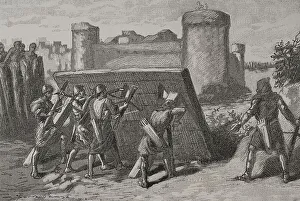 Invade Prints: Iberian Peninsula. Siege of Barcelona, 801. Frankish