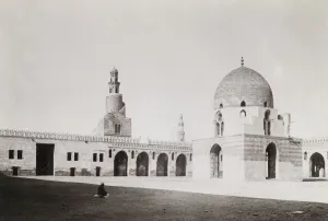 Place Of Worship Prints: Ibn Toulon mosue, Cairo, Egypt, c. 1890