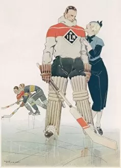 Vincent Collection: Ice Hockey by Rene Vincent