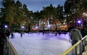 Rink Prints: The ice rink at the Natural History Museum, London