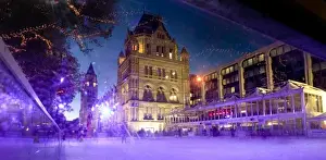 The ice rink at the Natural History Museum, London