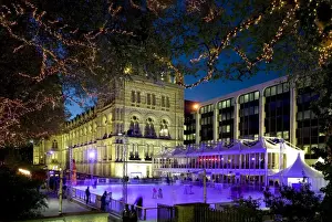 The ice rink at the Natural History Museum, London