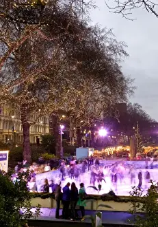 The ice rink at the Natural History Museum, London