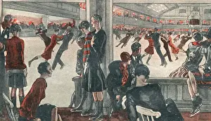 Rink Prints: Ice Rink Skating 1927