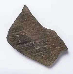 Streaked Prints: Ice scratched boulder