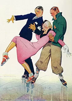 1934 Collection: Ice skating by Rene Vincent