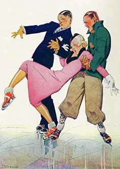 Images Dated 30th July 2015: Ice skating by Rene Vincent