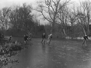 Ice Skating on a River