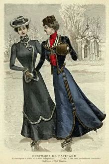 Striped Collection: Ice Skating Women 1899
