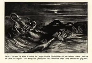 Buchoz Gallery: Ichthyosaur, Plesiosaur and Pterosaurs