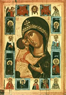 Sanctity Prints: Icon of the Virgin of the Tenderness. Russian