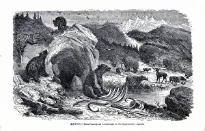 Ideal European landscape in the Quaternary Epoch