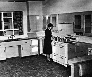 Images Dated 24th October 2011: Ideal Home kitchen 1951