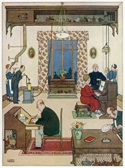 Heath Robinson Humour Collection: An Ideal Home No. IV. Top-Floor Chicken Farm by William Heat