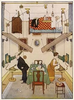 Images Dated 21st December 2010: An Ideal Home No. V. The Spare Room by William Heath Robinson