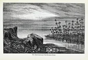 Ideal landscape of the Devonian Period