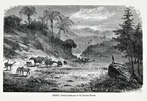 Eocene Prints: Ideal landscape of the Eocene Period