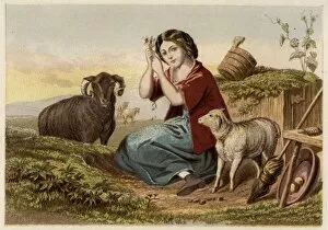 Images Dated 13th April 2012: Idealised Victorian shepherdess