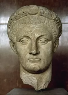 Idealized bust of emperor Claudius (10 BC-54 AD). Marble