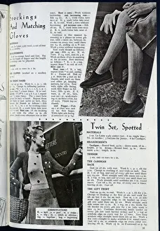 Instructions Prints: Some ideas and instructions for home knitting projects - a reversible cardigan and a jumper