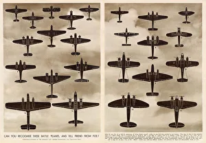 Fighters Prints: Identification Silhouettes of Aircrafts WWI