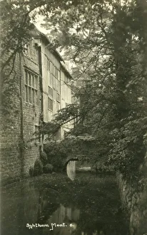 Ightham Prints: Ightham Mote, Kent, side entrance and bridge