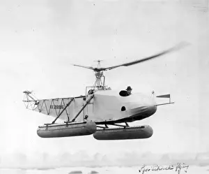 Igor Sikorsky at the controls of the Sikorsky VS-300