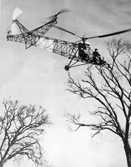 Igor Sikorsky at the controls of the Sikorsky VS-300