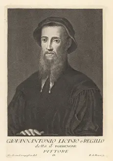 Udine Prints: Il Pordenone, Italian Mannerist painter, 1483-1539