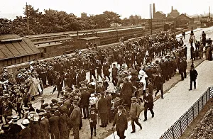 Ilkley Prints: Ilkley Railway Station The Coronation in 1911